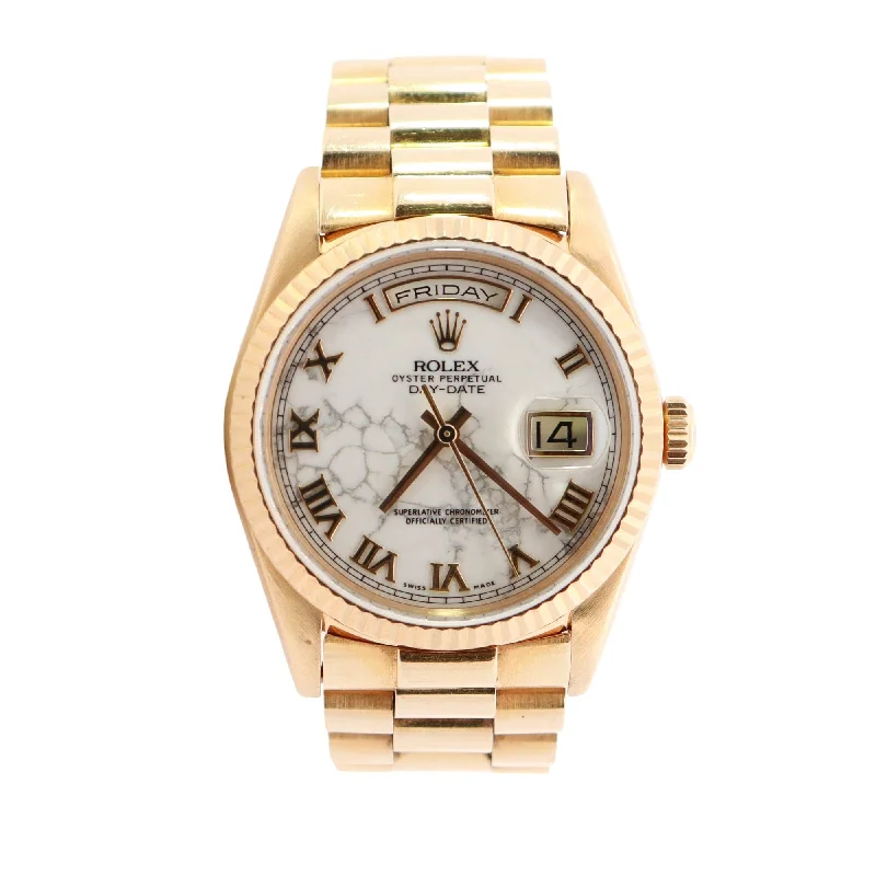 Rolex Day-Date 36mm Howlite Dial Watch Ref# 18238