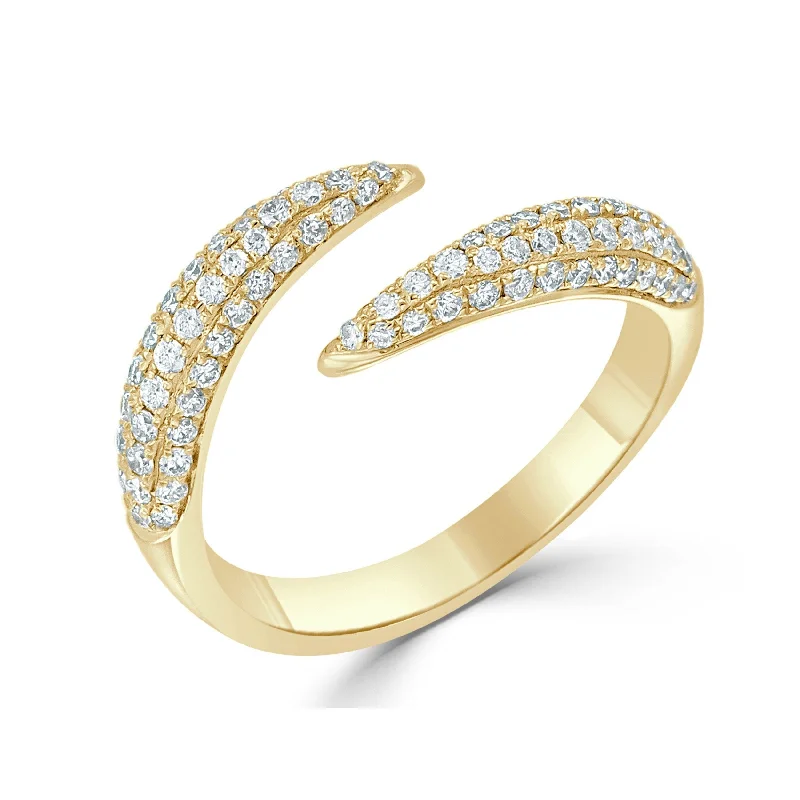 Diamond Open Band Ring 14K Gold 1/2 CT TDW by Joelle Jewelry