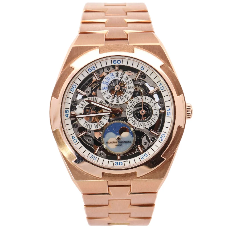 Vacheron Constantin Overseas Rose Gold 41.5mm Skeleton Stick Dial Watch Reference# 4300V/120R-B547