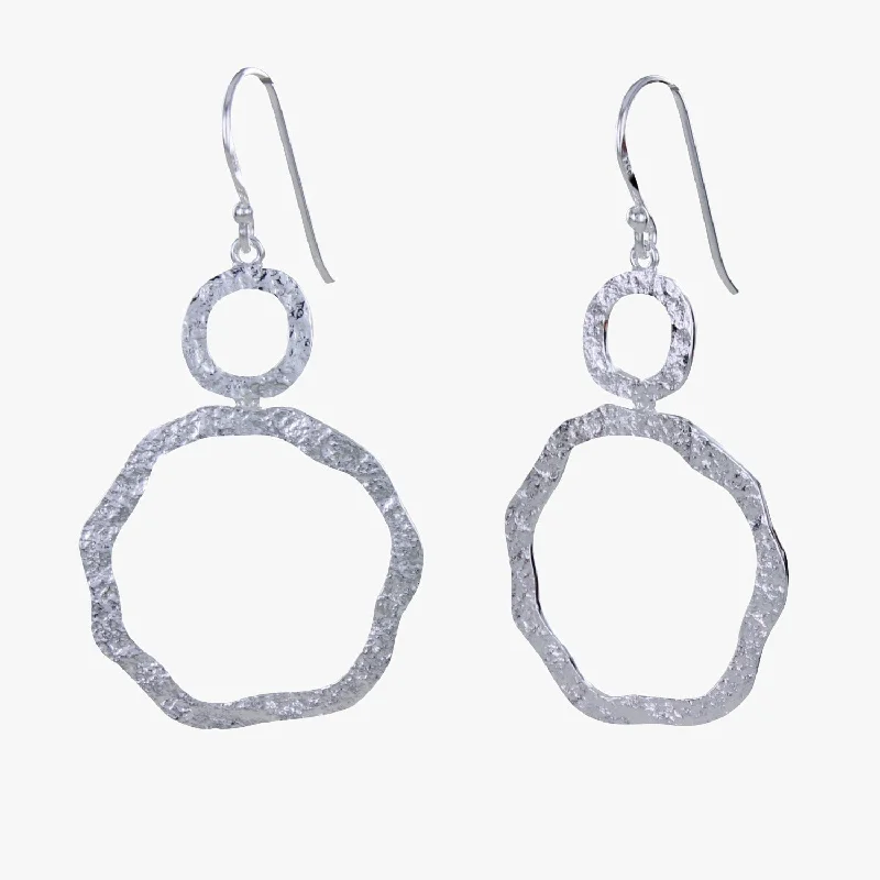 sparkly earrings for women -Sterling Silver Glimmer Earrings