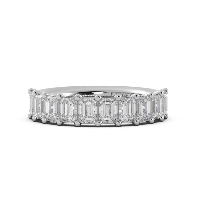 timeless engagement rings for women -1.50ct tw Emerald Cut Diamond Band