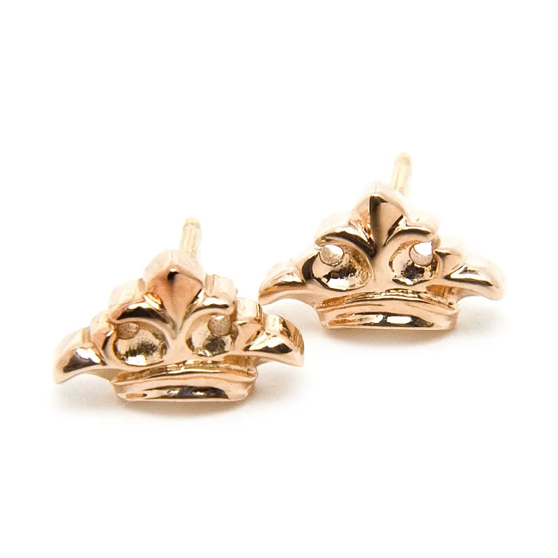 infinity rings for women -Crown Earrings 18k Gold