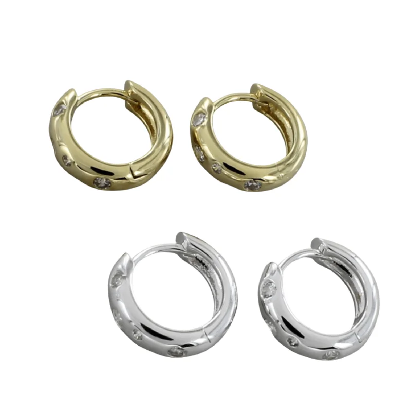 silver rings for women -Honor Hoop Earring