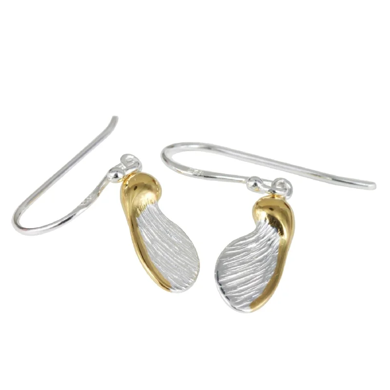 round drop earrings for women -Sterling Silver Sycamore Earrings