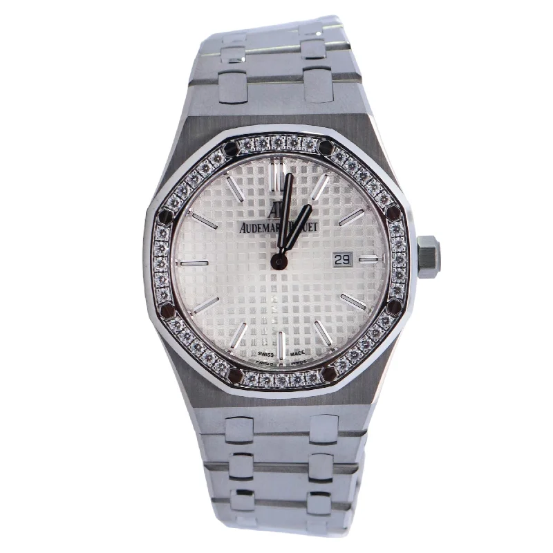 Audemars Piguet Royal Oak Stainless Steel 33mm White Stick Dial Watch Reference# 67651ST.ZZ.1261ST.01