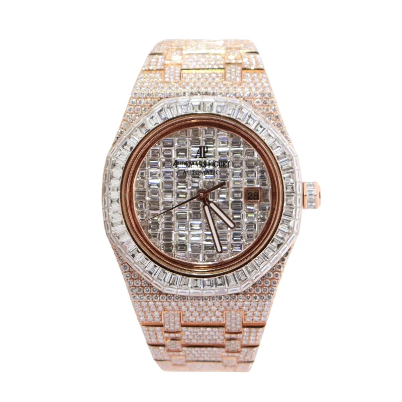 Audemars Piguet Royal Oak 41mm Pave Dial Watch Ref# 15400