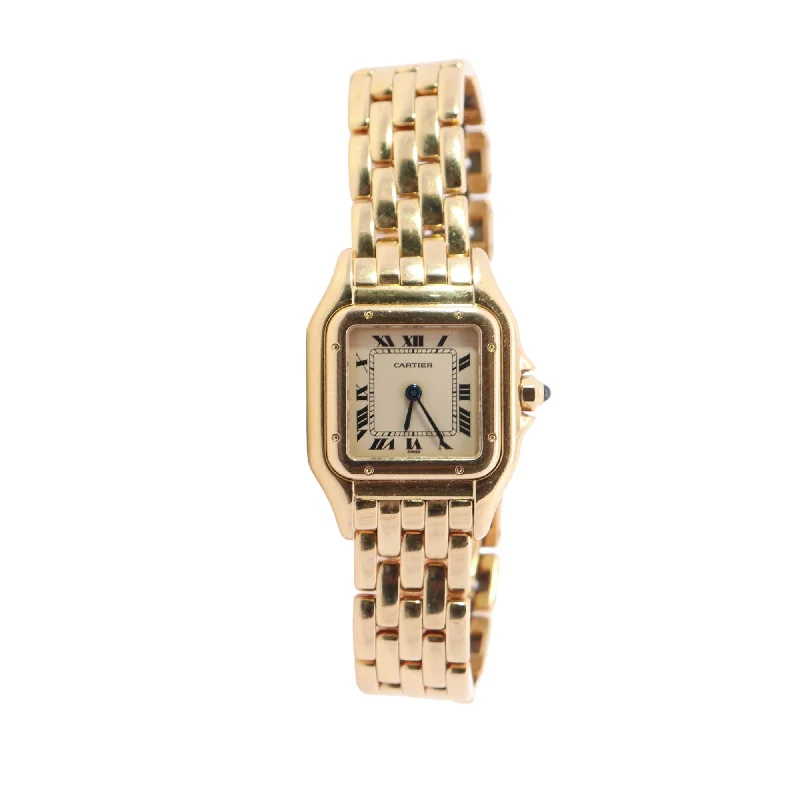 Cartier Panthere Yellow Gold 22mm x 30mm Ivory Roman Dial Watch Reference# W25022B9