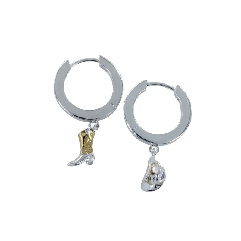 ring sets for women -Cowboy Charm Hoop Earrings