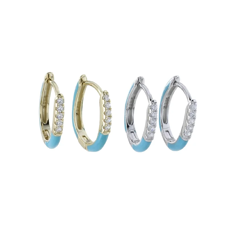 solitaire engagement rings for women -Blue Sky Hoop Earrings