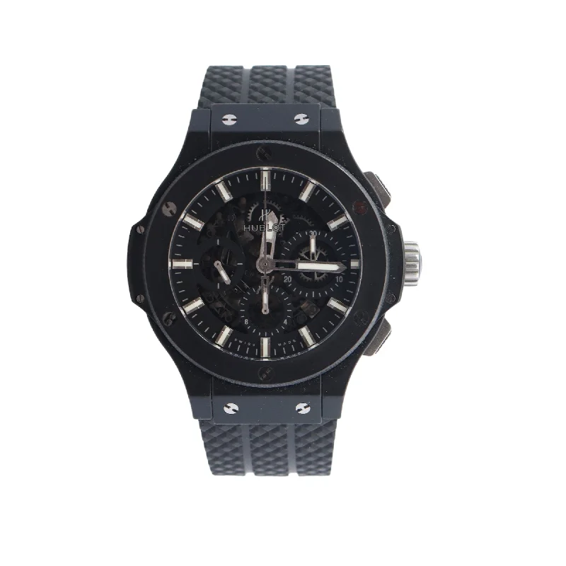 Hublot Big Bang Aero Stainless Steel 44mm Black Skeleton Stick Dial Watch Reference #: 311.C1.1170.GR