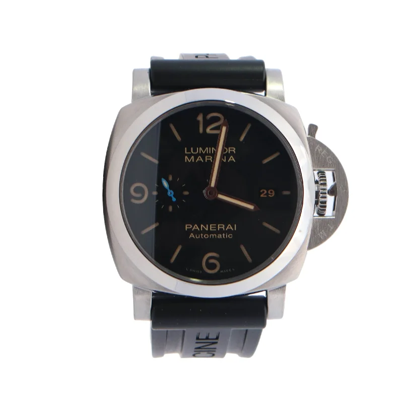 Panerai Luminor Marina Stainless Steel 44mm Black Roman & Stick Dial Watch Reference #: PAM01312