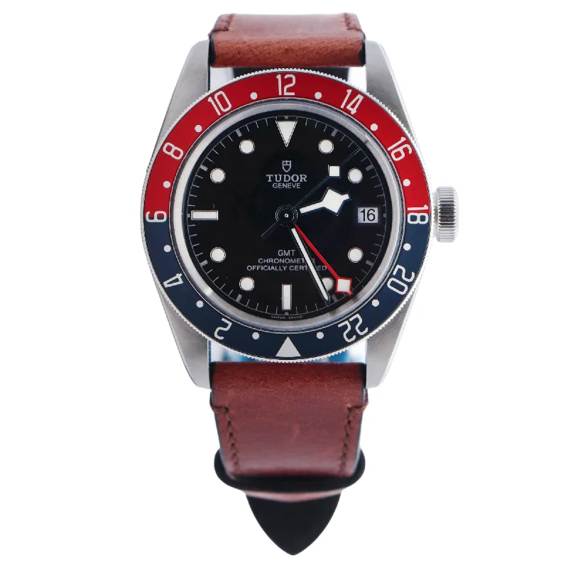 Tudor Black Bay GMT Stainless Steel 41mm Black Dot Dial Watch Reference# 79830RB