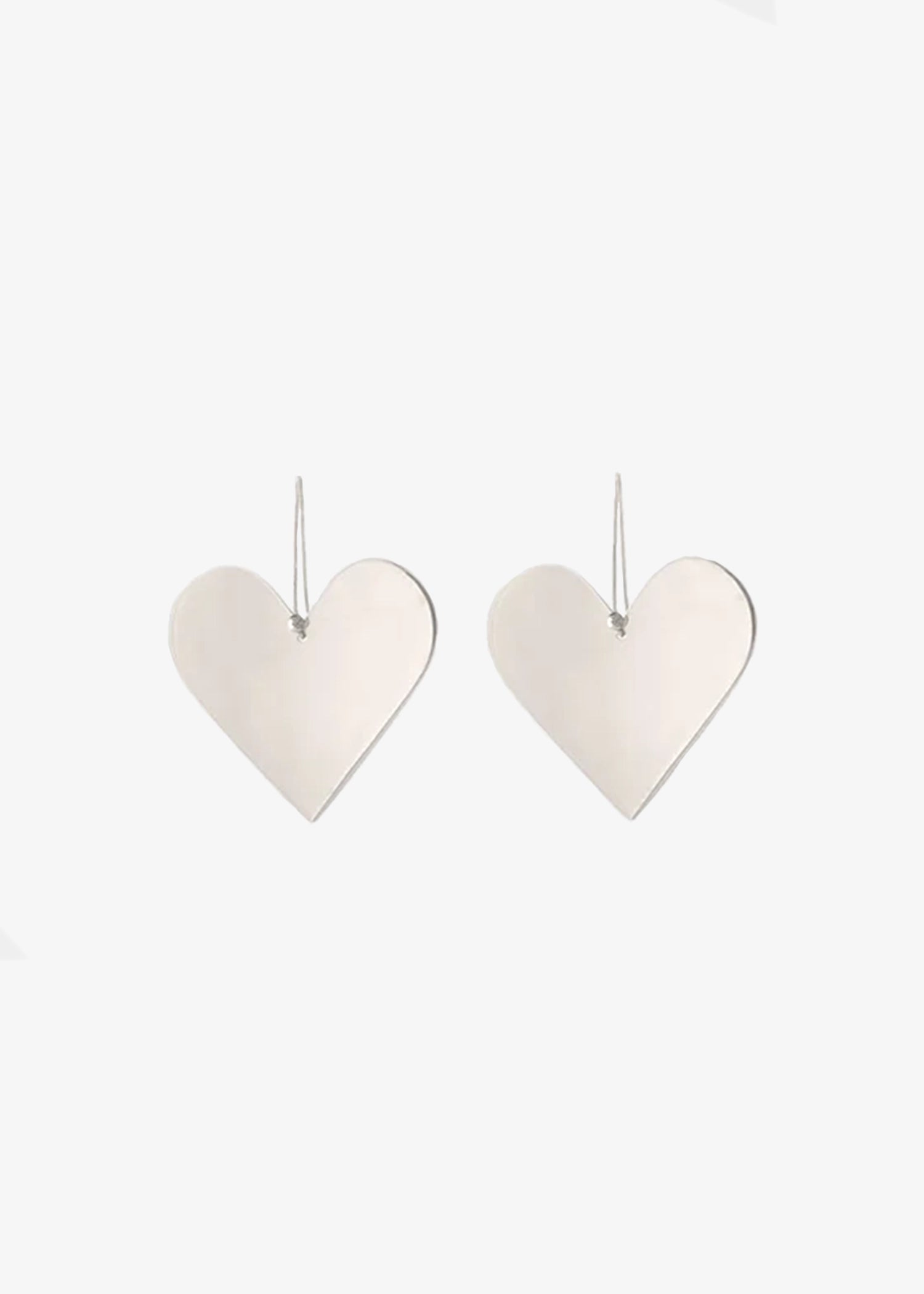 bridal earrings for women -Asia Ingalls Heart Drop Earrings Silver