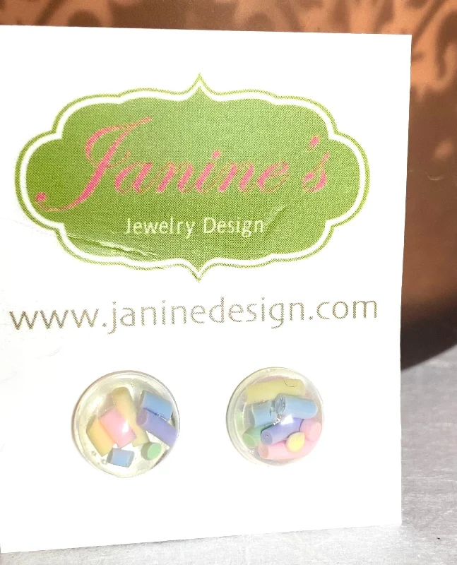 gemstone wedding rings for women -Sprinkle Stud Earrings, Fun Studs, Resin Studs, Jimmies