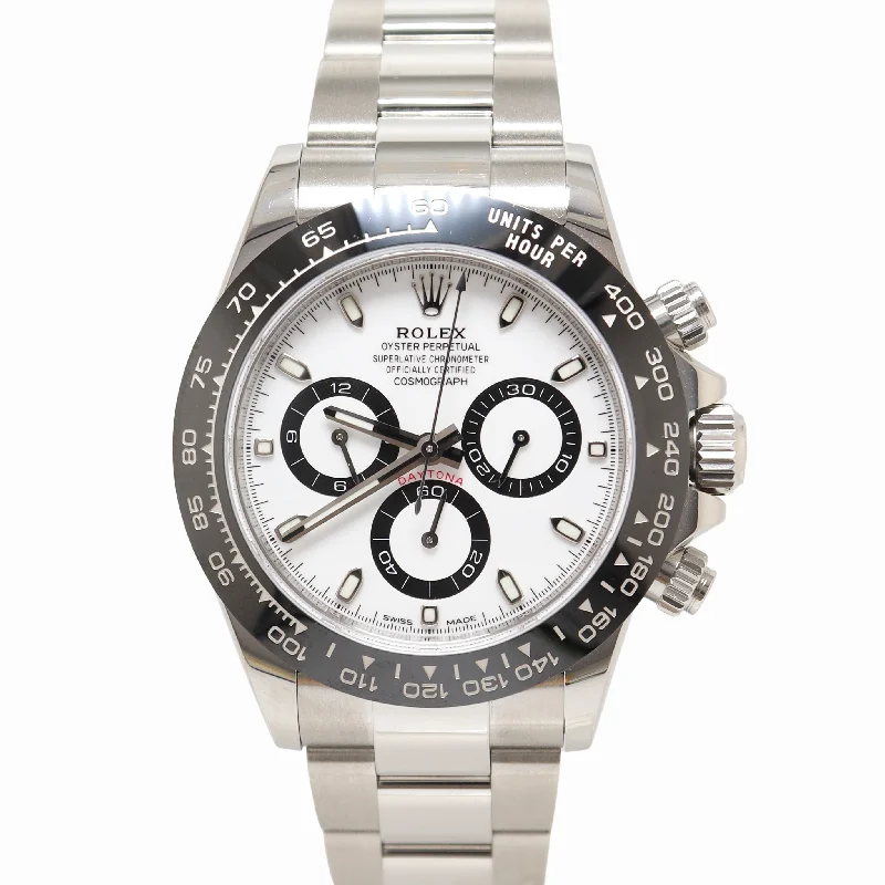 Rolex Daytona â€œPandaâ€ Stainless Steel 40mm White Chronograph Dial Watch Reference# 116500LN