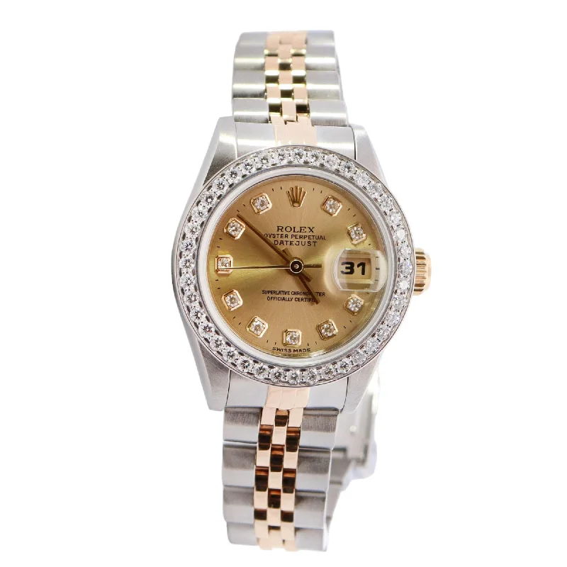 Rolex Datejust 26mm Champagne Dial Watch Ref# 69173