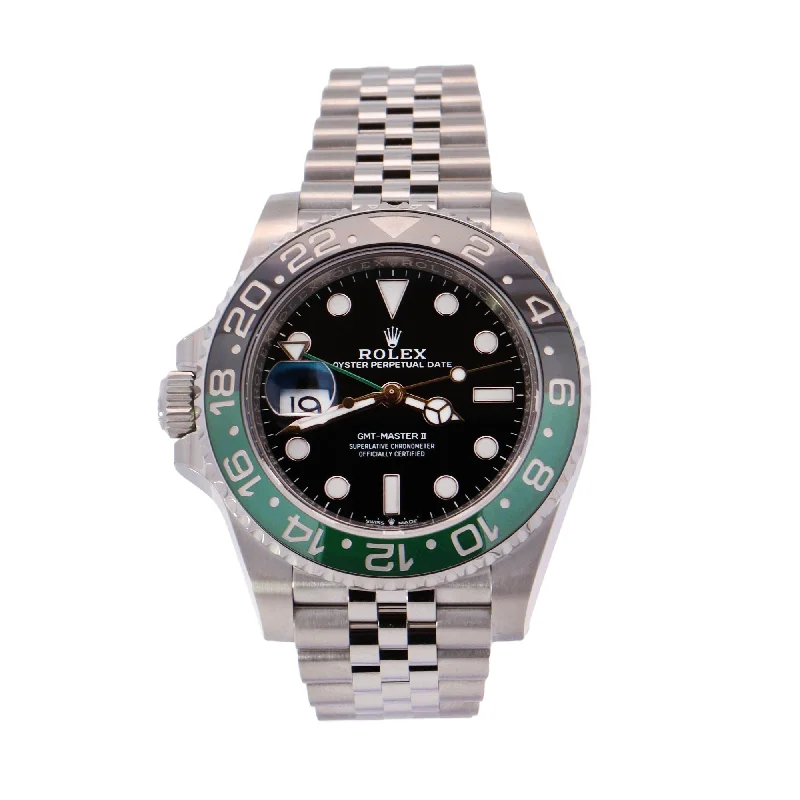 Rolex GMT Master II â€œSpriteâ€ Stainless Steel 40mm Black Dot Dial Watch Reference# 126720VTNR