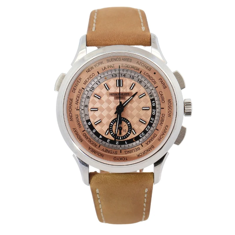 Patek Philippe Complications Stainless Steel 41mm Salmon Stick Dial Watch Reference# 5935A-001