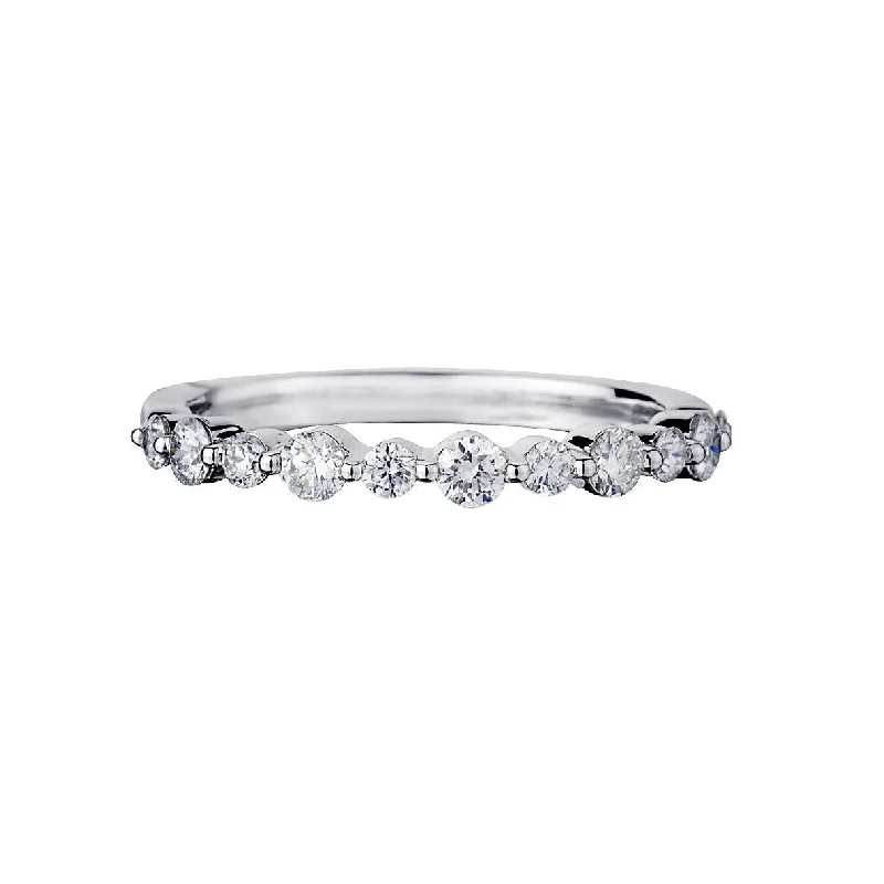 vintage engagement rings for women -ROUND DIAMOND BAND