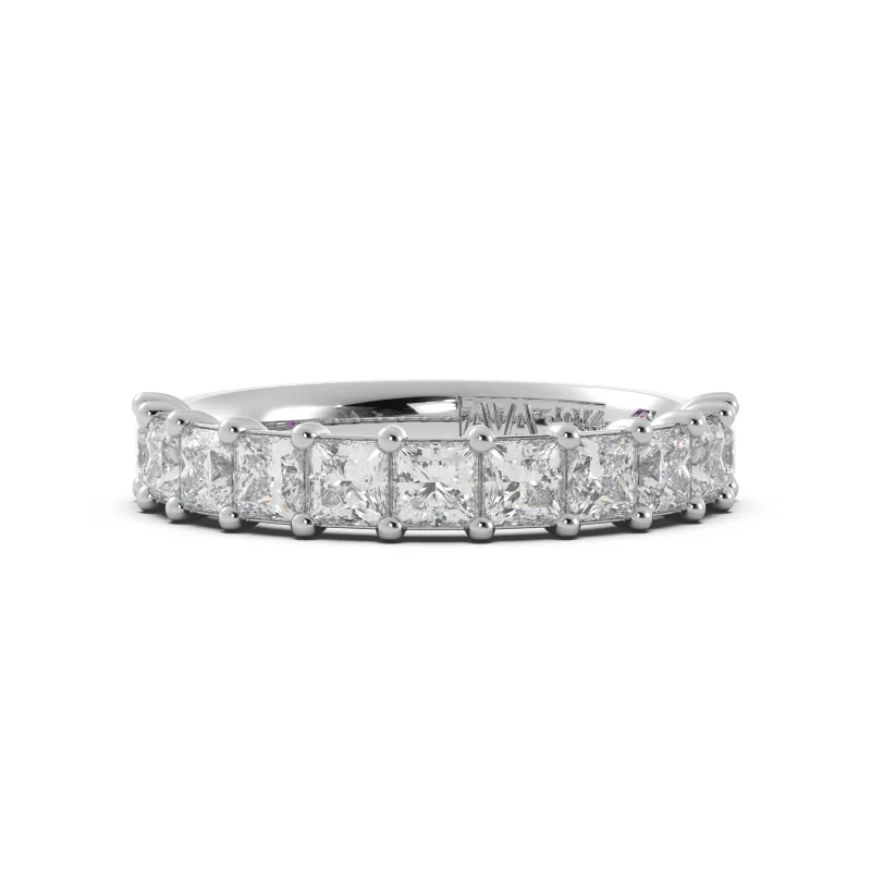 platinum wedding and engagement rings -1.50ct tw Princess Cut Diamond Band