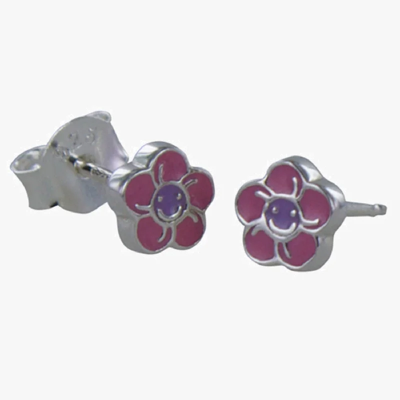 statement earrings for women -Children's Flower Stud Earrings