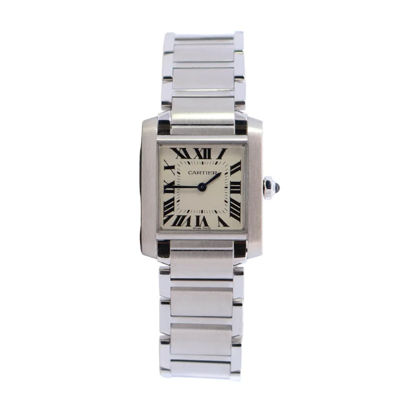 Cartier Tank 25mm Ivory Dial Watch Ref# WSTA0005