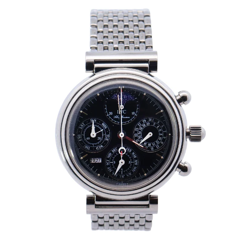 IWC Da Vinci Perpetual Chronograph 39mm Black Dial Watch Reference# IW375030