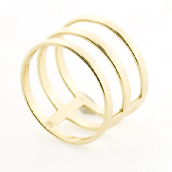 Gold Triple Band Ring