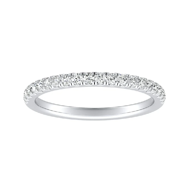 modern diamond engagement rings -Auriya 1/3ctw Classic Round Diamond Wedding Band 18k Gold