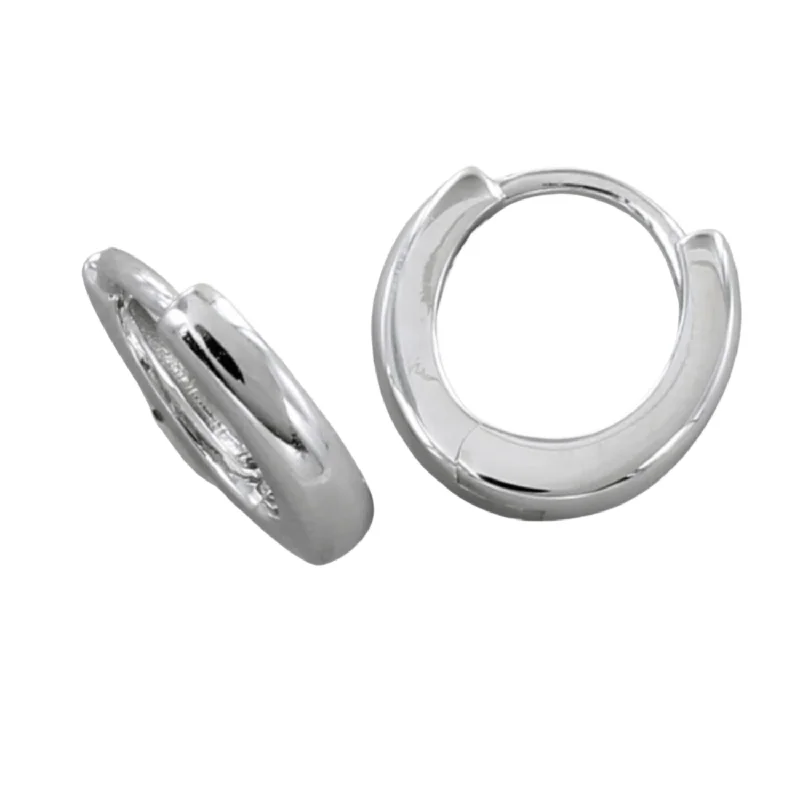 elegant diamond rings for women -Oval Hoop Earrings in Sterling Silver