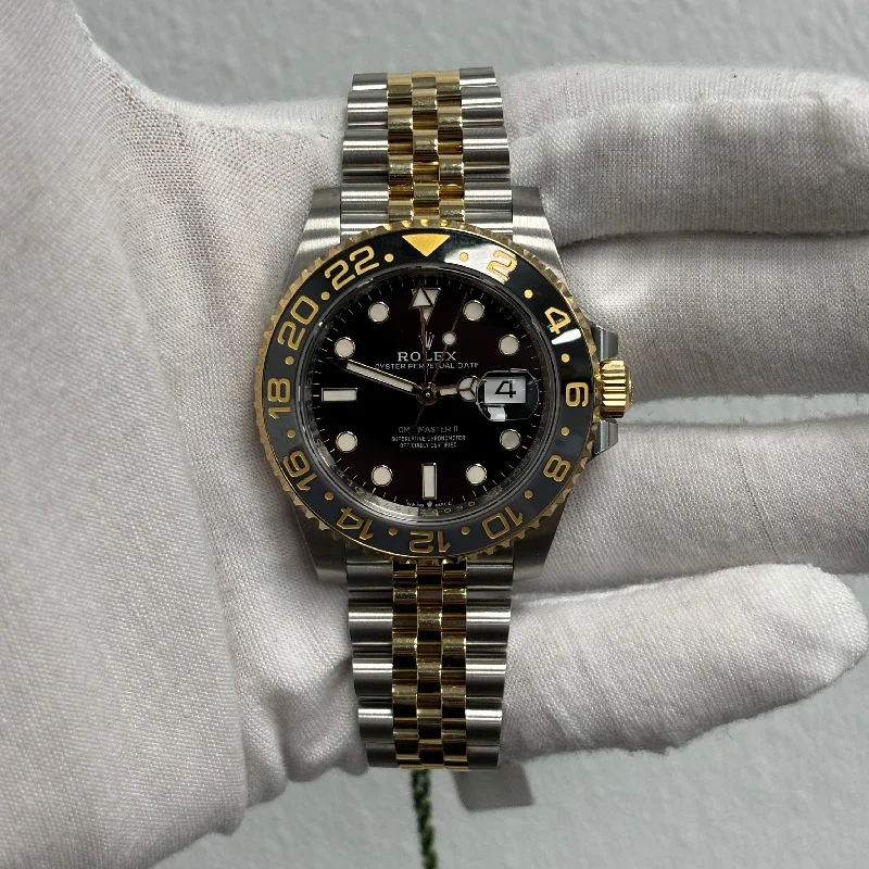 Rolex GMT-Master II 40mm Black Dial Watch Ref# 126713GRNR