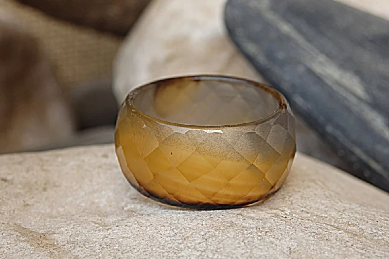 Agate band ring