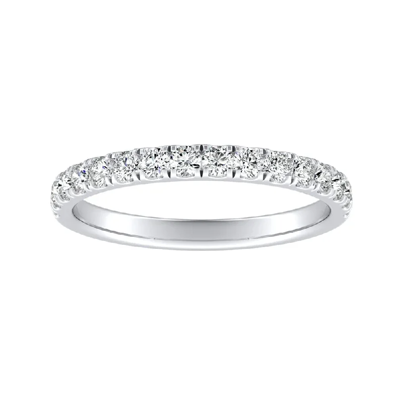 matching engagement and wedding rings -Auriya 3/8ctw Classic Round Diamond Wedding Band 18k Gold