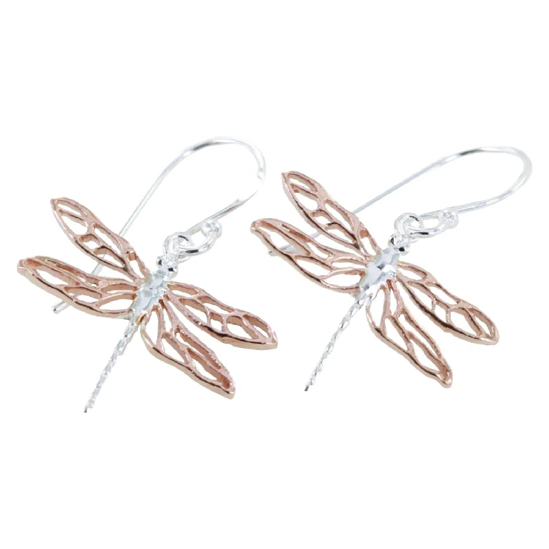 crystal earrings for women -Sterling Silver Mayfly Earrings