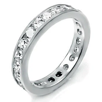 Fiona: Stackable 2.1ct Brilliant Cut Russian Ice CZ Eternity Band Ring