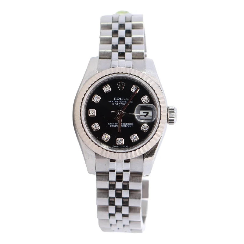 Rolex Datejust 26mm Black Dial Ref# 179174