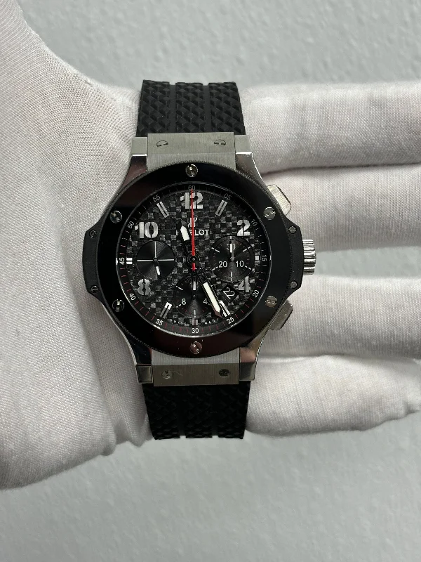 Hublot Big Bang Stainless Steel 44mm Black Carbon Dial Watch Reference# 301.SB.131.RX