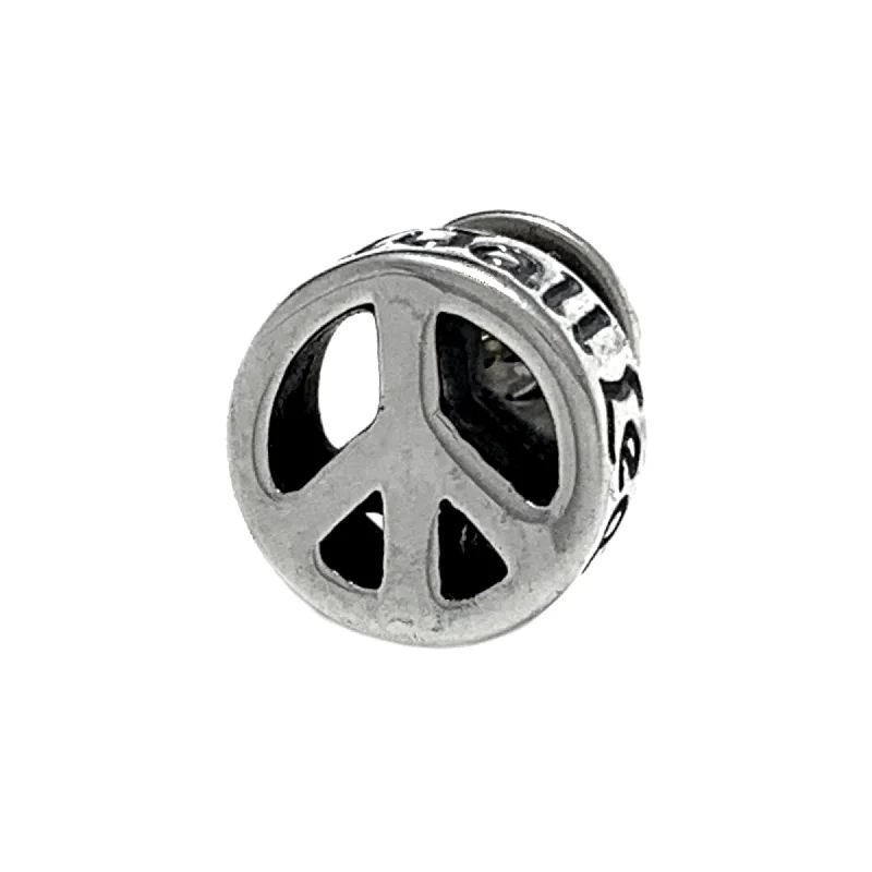 stylish silver earrings for women -Peace Sign Earrings