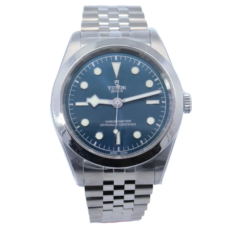 Tudor Black Bay Stainless Steel 41mm Blue Dot Dial Watch Reference# 79680