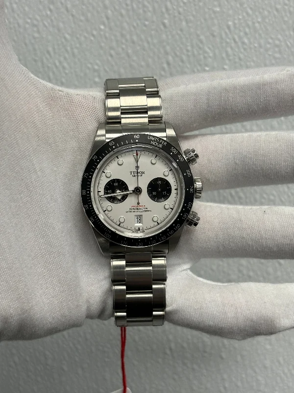 Tudor Chronograph Stainless Steel 41mm White Chronograph Dial Watch Reference# 79360N