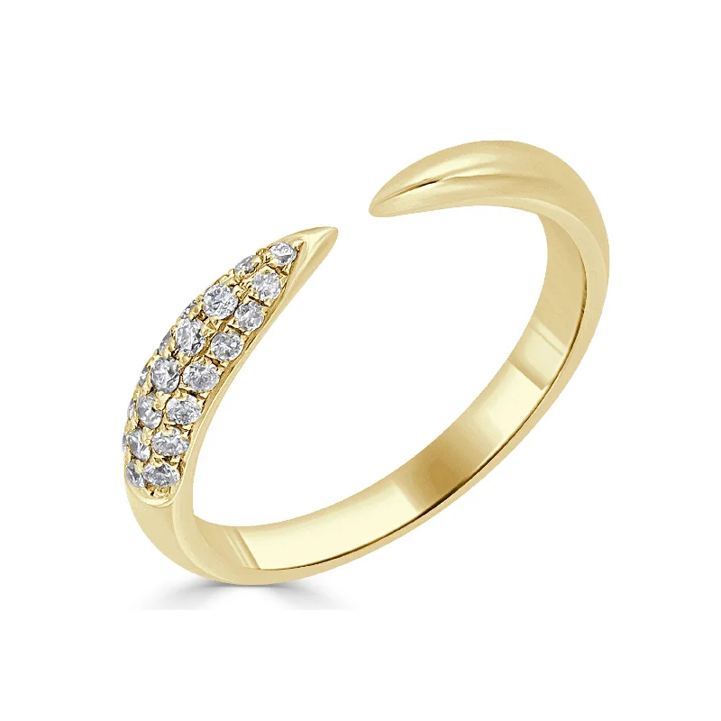 Diamond Open Band Ring 18K Gold 1/6 CT TDW by Joelle Jewelry