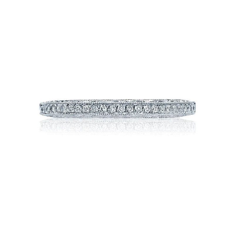 wedding engagement rings for women -Tacori Classic Crescent Pave Diamond Wedding Band