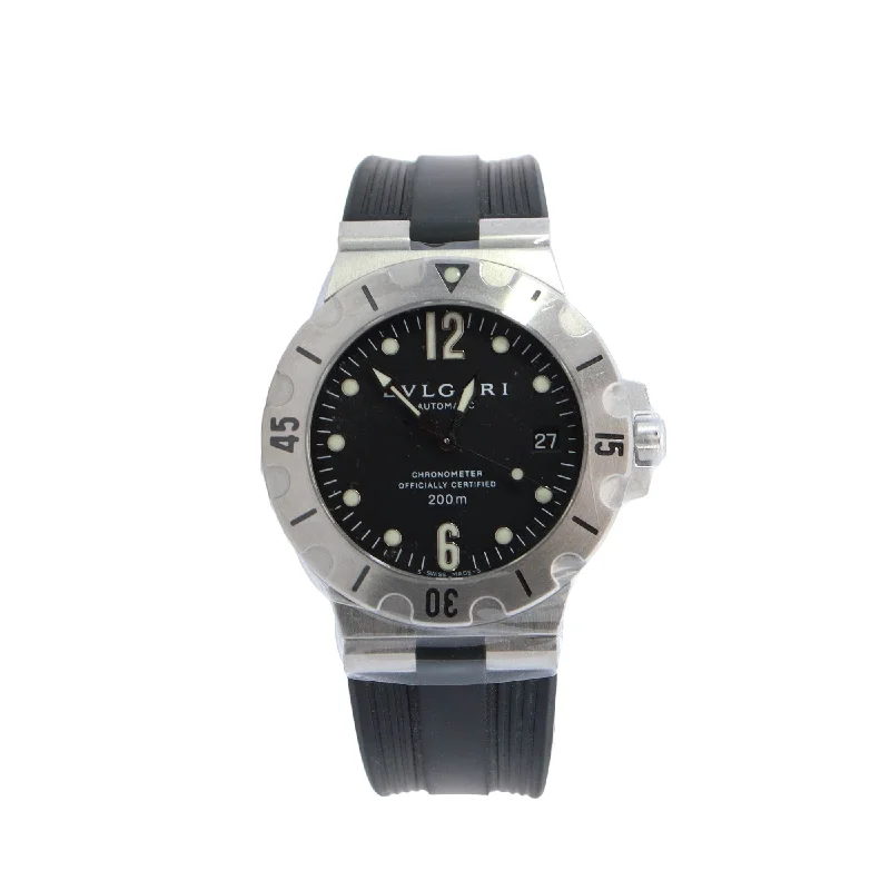 Bvlgari Scuba 38mm Black Dial Watch Ref# SD38S