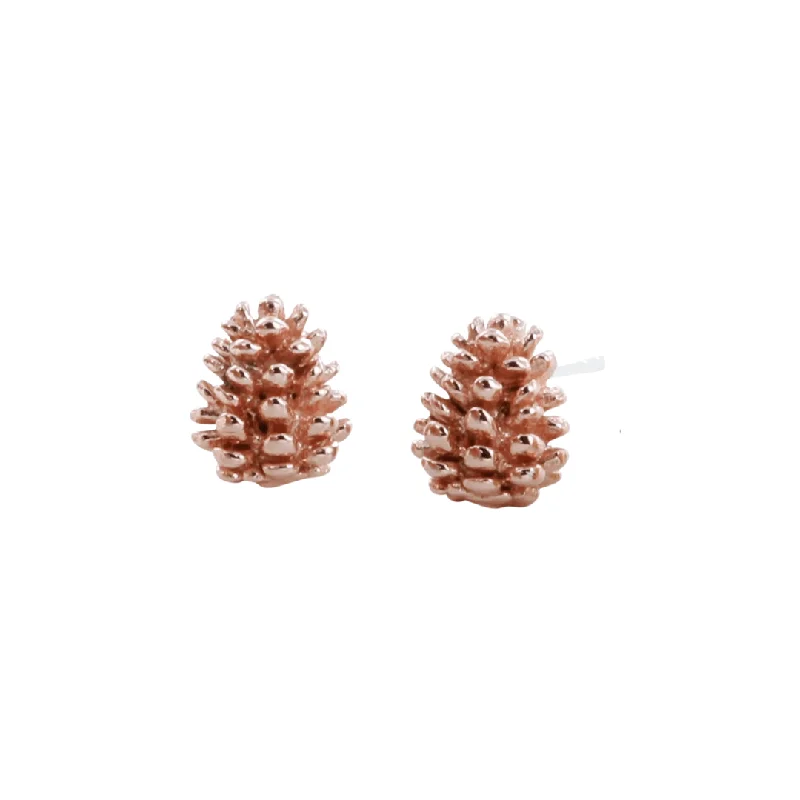 custom diamond rings for women -Fir Cone Stud Earrings