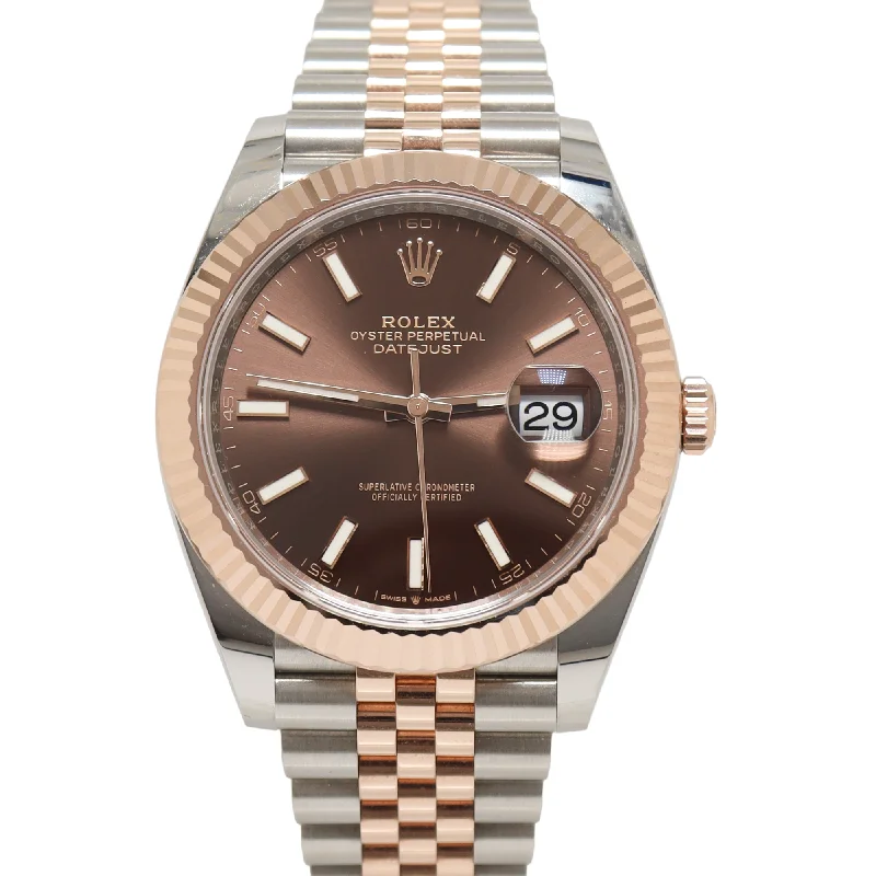 Rolex Datejust 41mm Chocolate Stick DIal Watch Ref# 126331