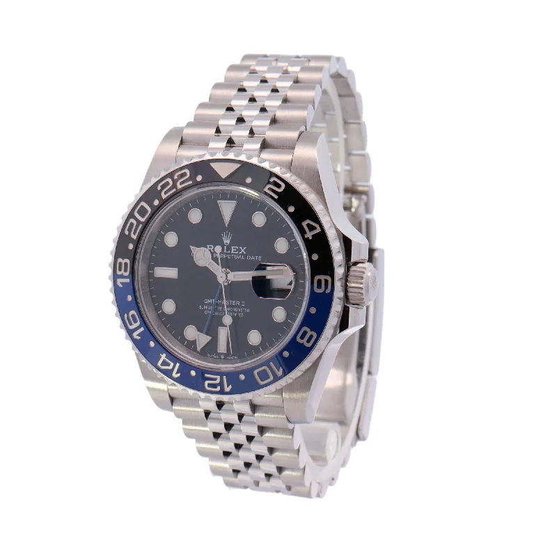 Rolex GMT Master II "Batgirl" Stainless Steel 40mm Black Dot Dial Watch Reference #: 126710BLNR