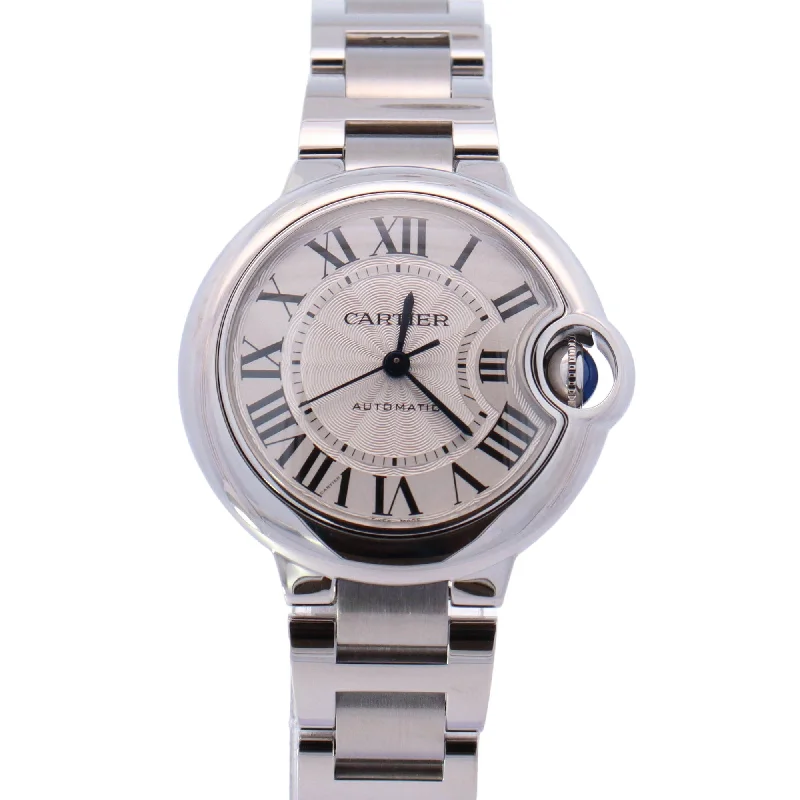 Cartier Ballon Bleu 33mm Silver DIal Watch Ref# W6920071