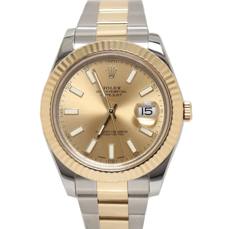 Rolex Datejust 41mm Champagne Dial Watch Ref# 116333