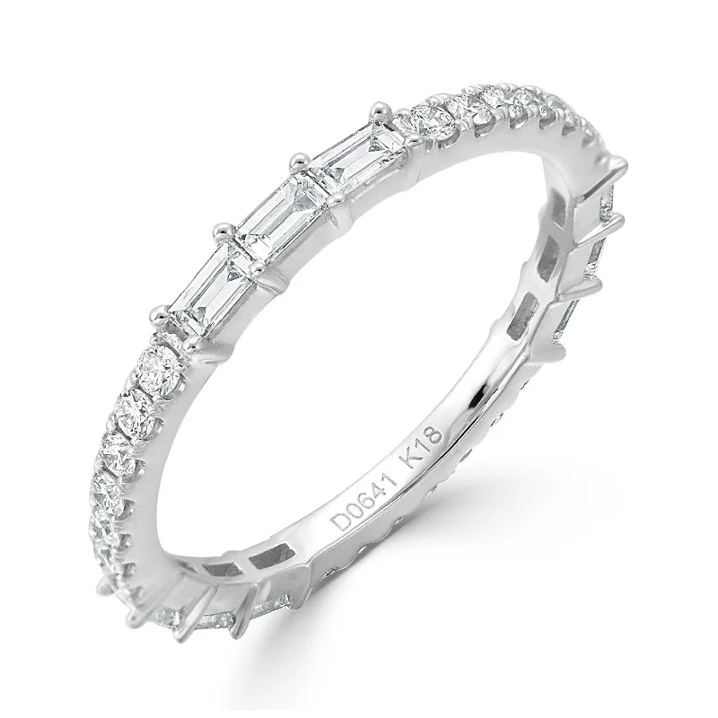 Joelle Diamond Baguette Eternity Band Ring 14K Gold 5/8 CT TDW