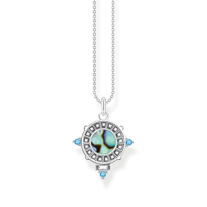 wedding necklaces for women -THOMAS SABO Abalone Coin Necklace